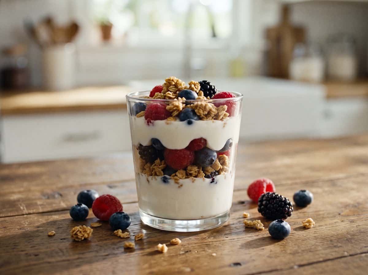 Granola with Greek Yogurt Parfait