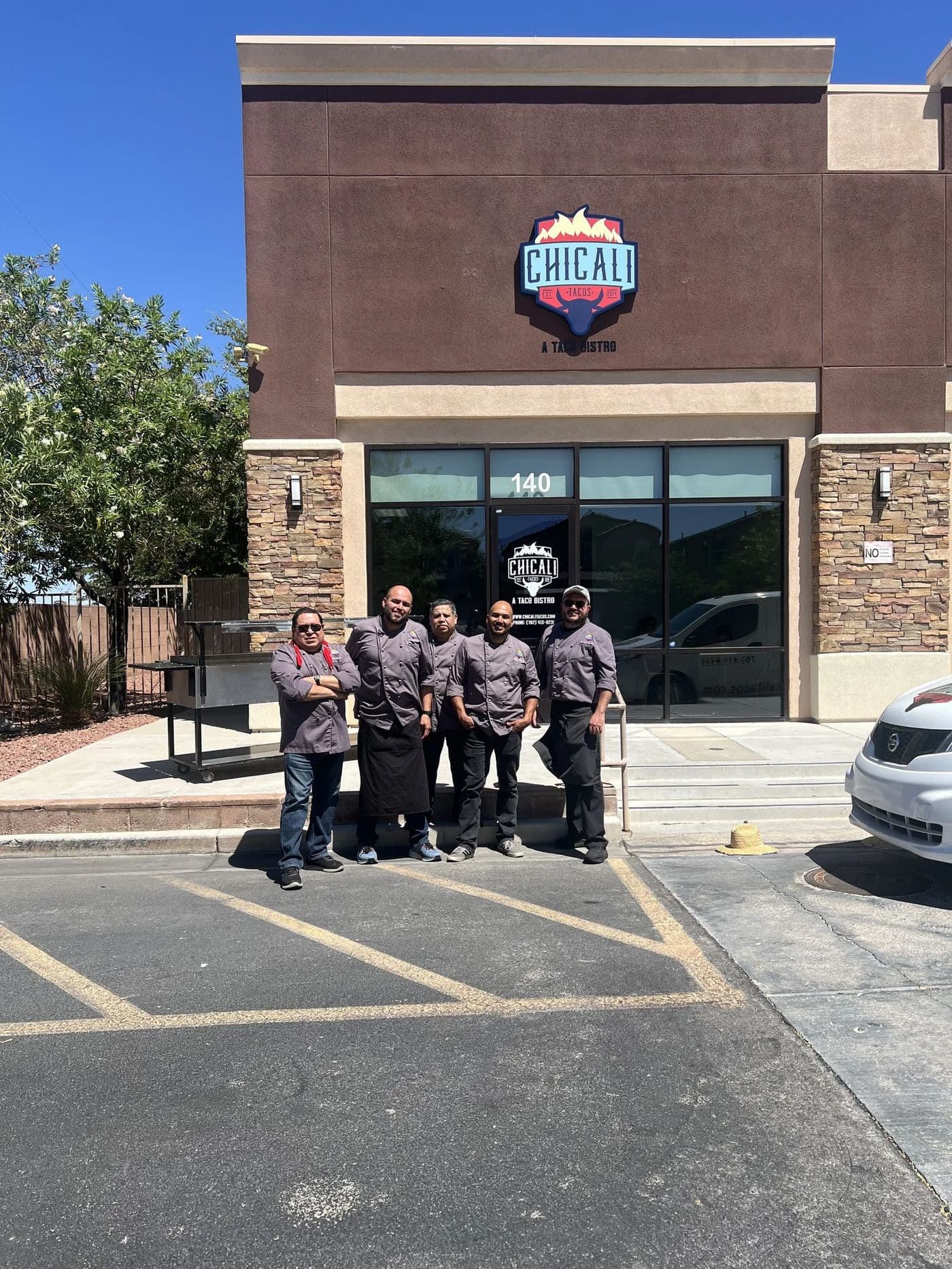The Chicali Tacos crew outside the restaurant on Tamarus Street